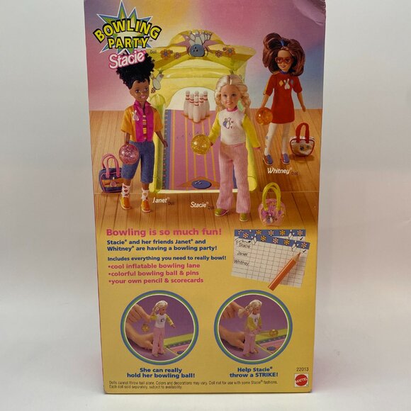 1998 Mattel Barbie Bowling Party Stacie Doll Sealed - Picture 3 of 6